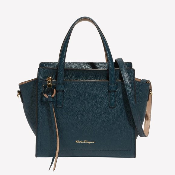 Salvatore Ferragamo Handbags - SALVATORE FERRAGAMO Small Amy Leather Tote